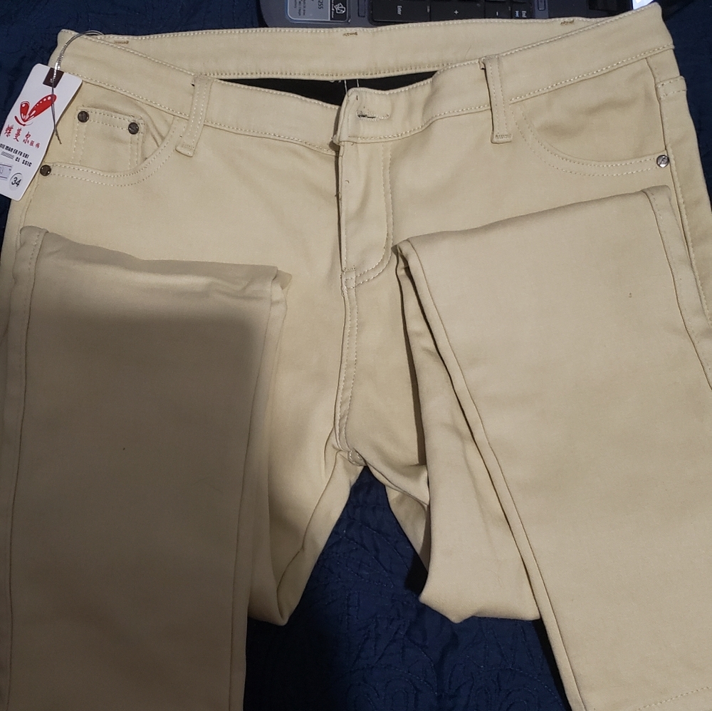 Pencil pants w/ flannel lining